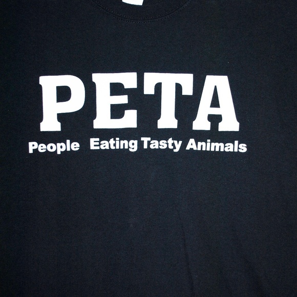Branson MO Novelty T-Shirt PETA Fat People Graphic Tee Men's Black - Picture 4 of 5